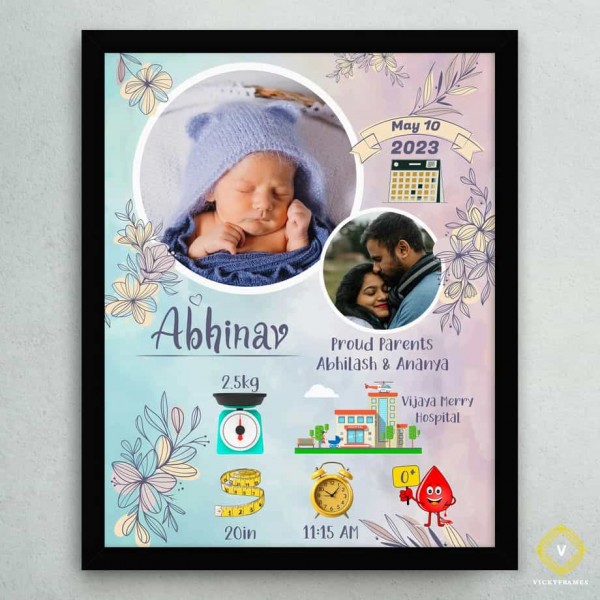 Baby birth frame art